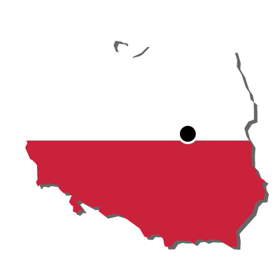 ポーランド共和国無料フリーイラスト｜首都・国旗付
